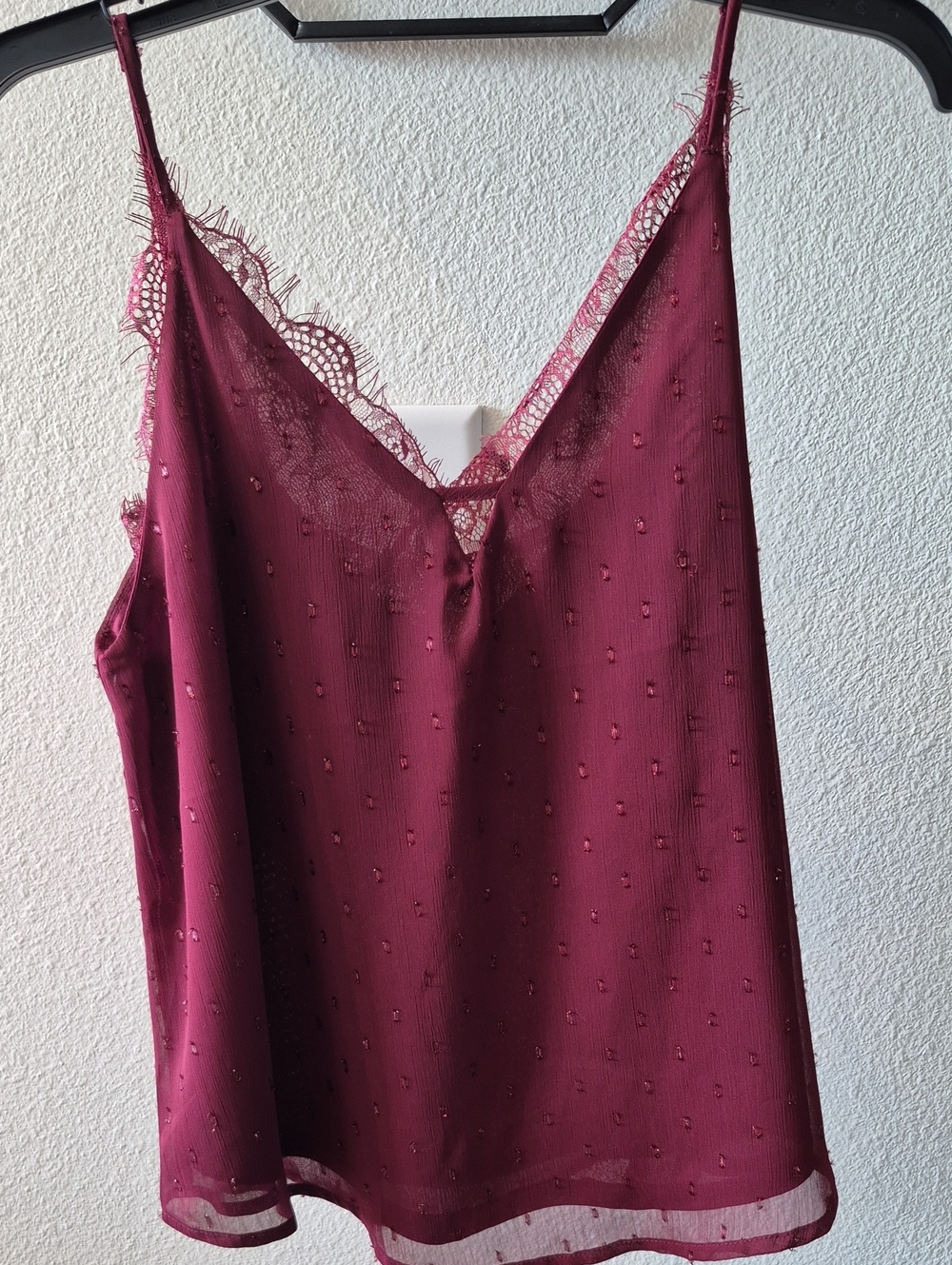 Blu Pepper Lace-Trim Camisole in Wine